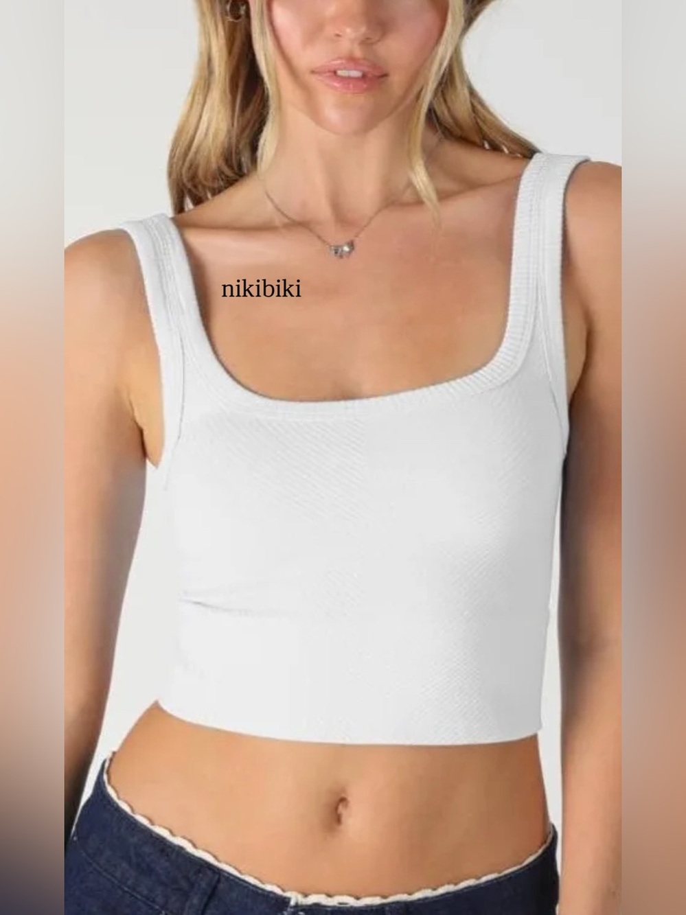 Nikibiki white tank top